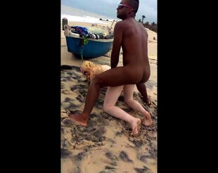 2 kinky chicks tourists use dark-hued macho for beach