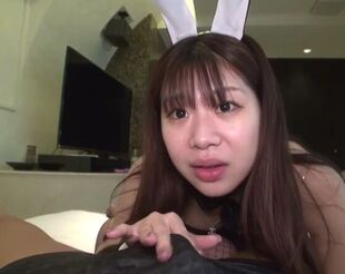 Asian bunny fashion internal cumshot