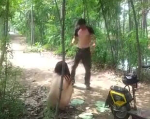 First-timer vietnamese nymph gargling boyfriend's man rod